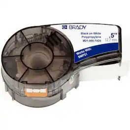 BRADY - People ID Label Cartridge for BMP21 Series, ID PAL, LabPal Printers, White - 1/2" Width - Rectangle - Thermal