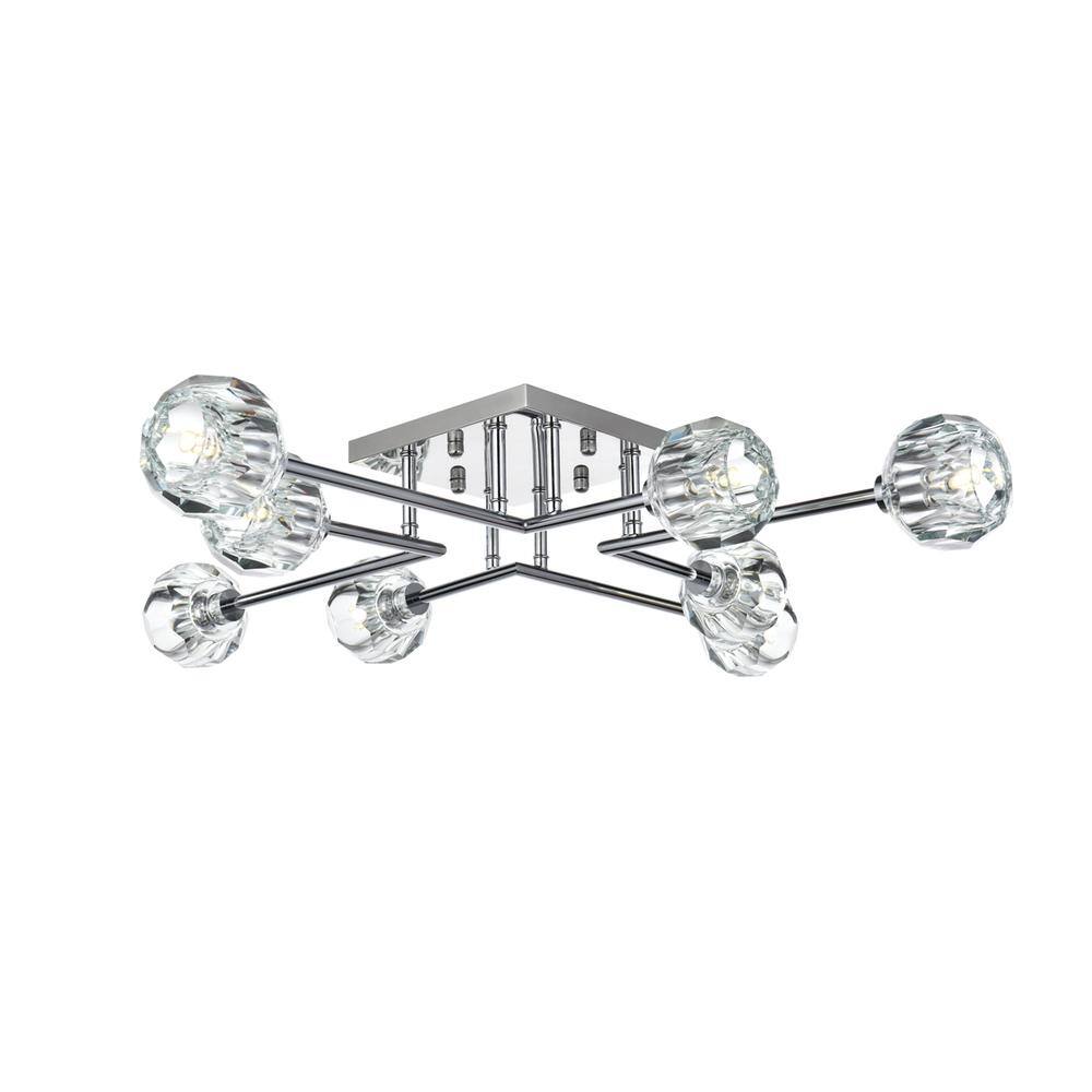 Alt View 6. Elegant Lighting - Eren 31 inch Flush Mount in Chrome - Chrome.