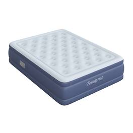 Beautyrest - 17" Supreme Air Auto Shut-Off Air Mattress with Built-in SureLock Pump and Auto Shut-Off - White; Blue