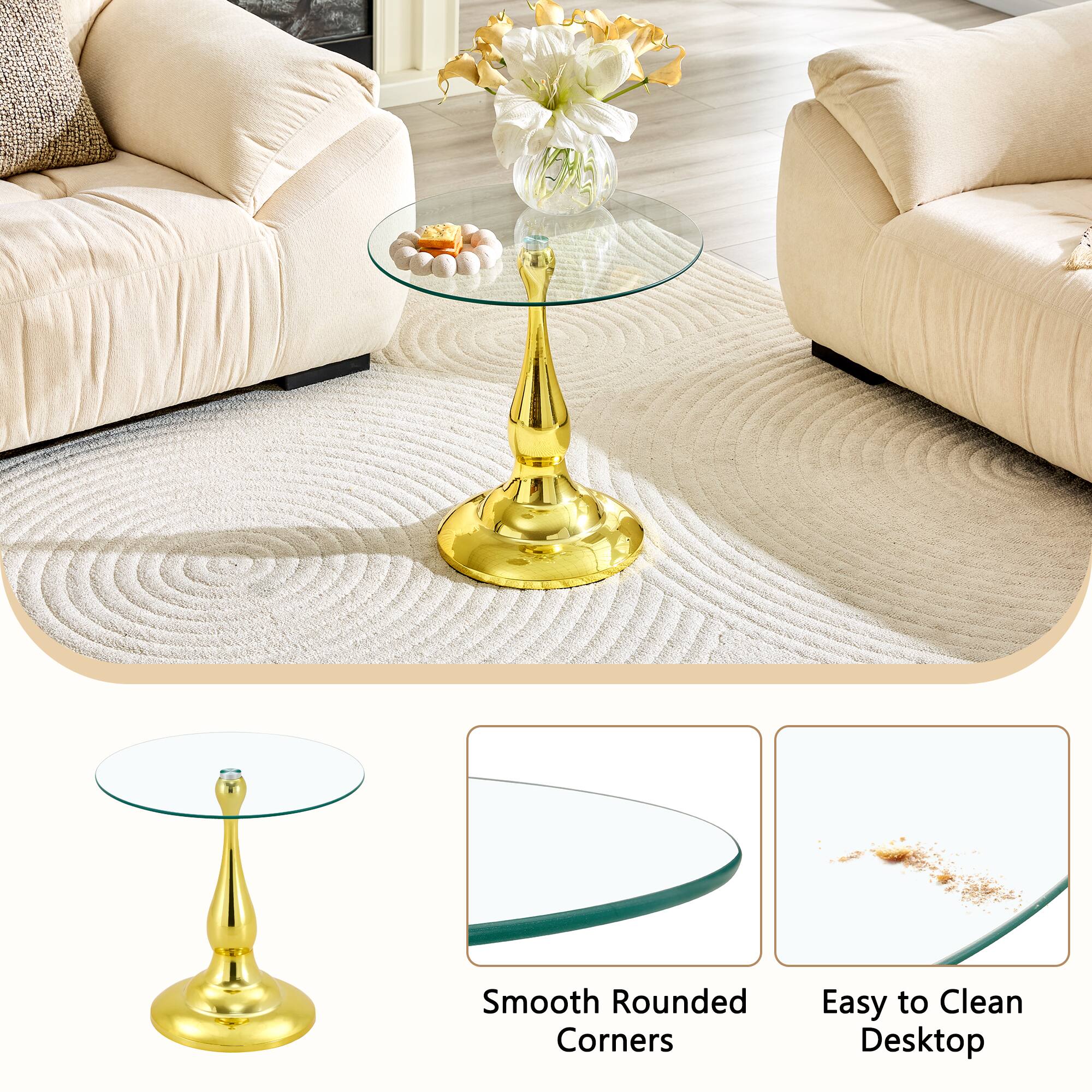 Smooth Rounded Corners Easy to Clean Desktop