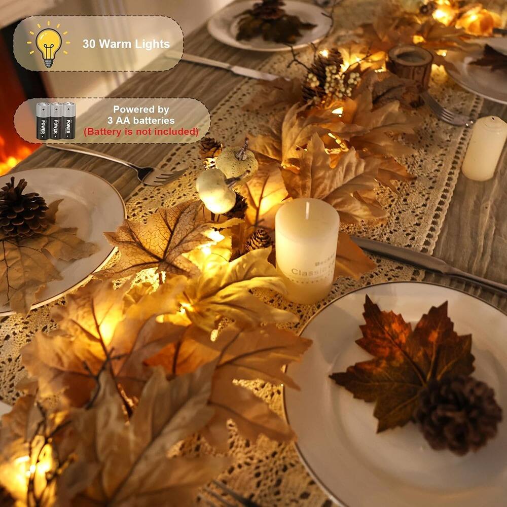 30 Warm Lights  
Powered by 3 AA batteries  
(Battery is not included)