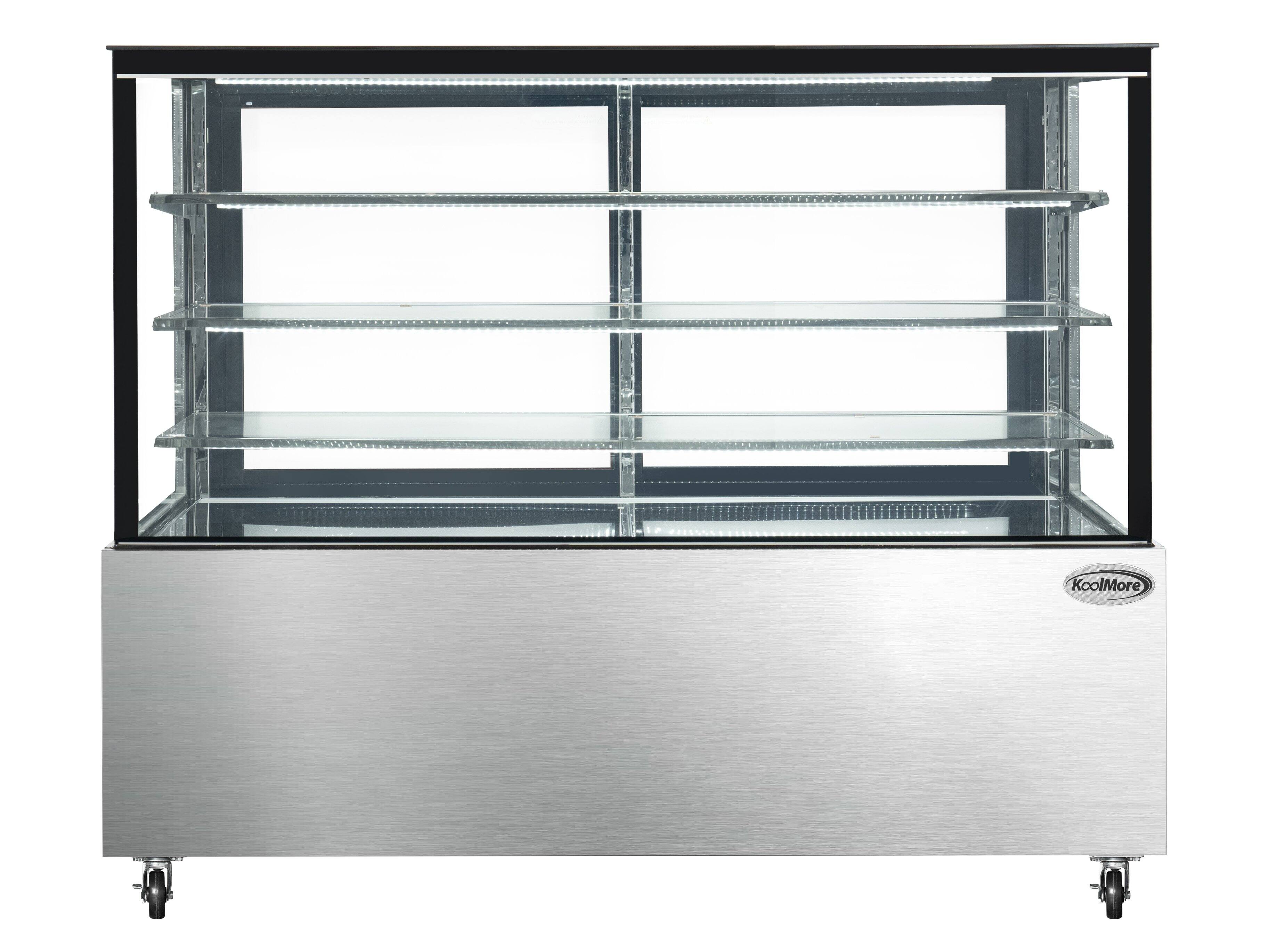 Back. Koolmore - 71 in. Refrigerated Bakery Display Case for Cakes, Stainless Steel Frame, 30 cu. ft. RBD30C. - Stainless-Steel.