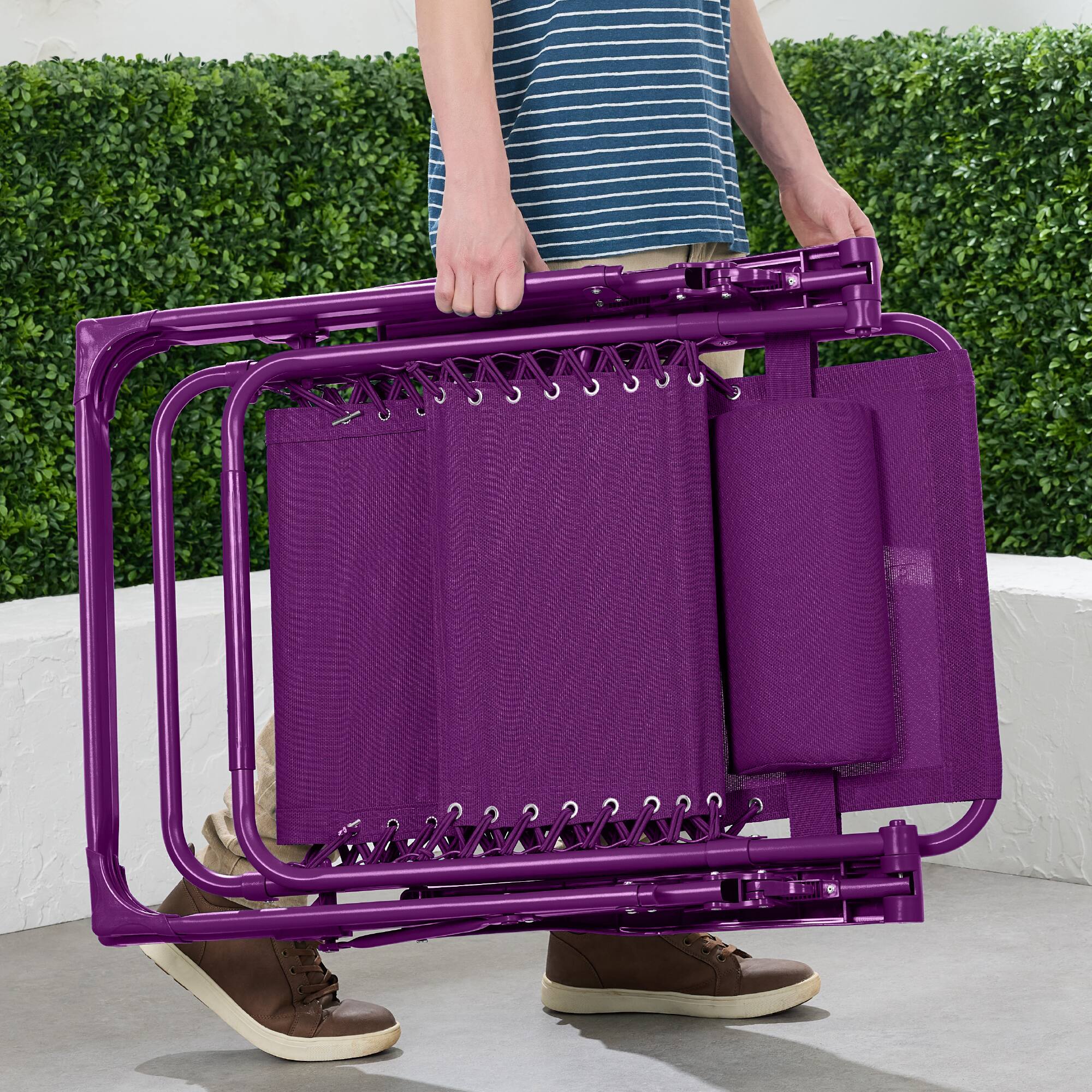 Alt View 2. Best Choice Products - Best Choice Products Monochromatic Zero Gravity Chair, Folding Patio Recliner w/Side Tray, Headrest - Amethyst - Amethyst.