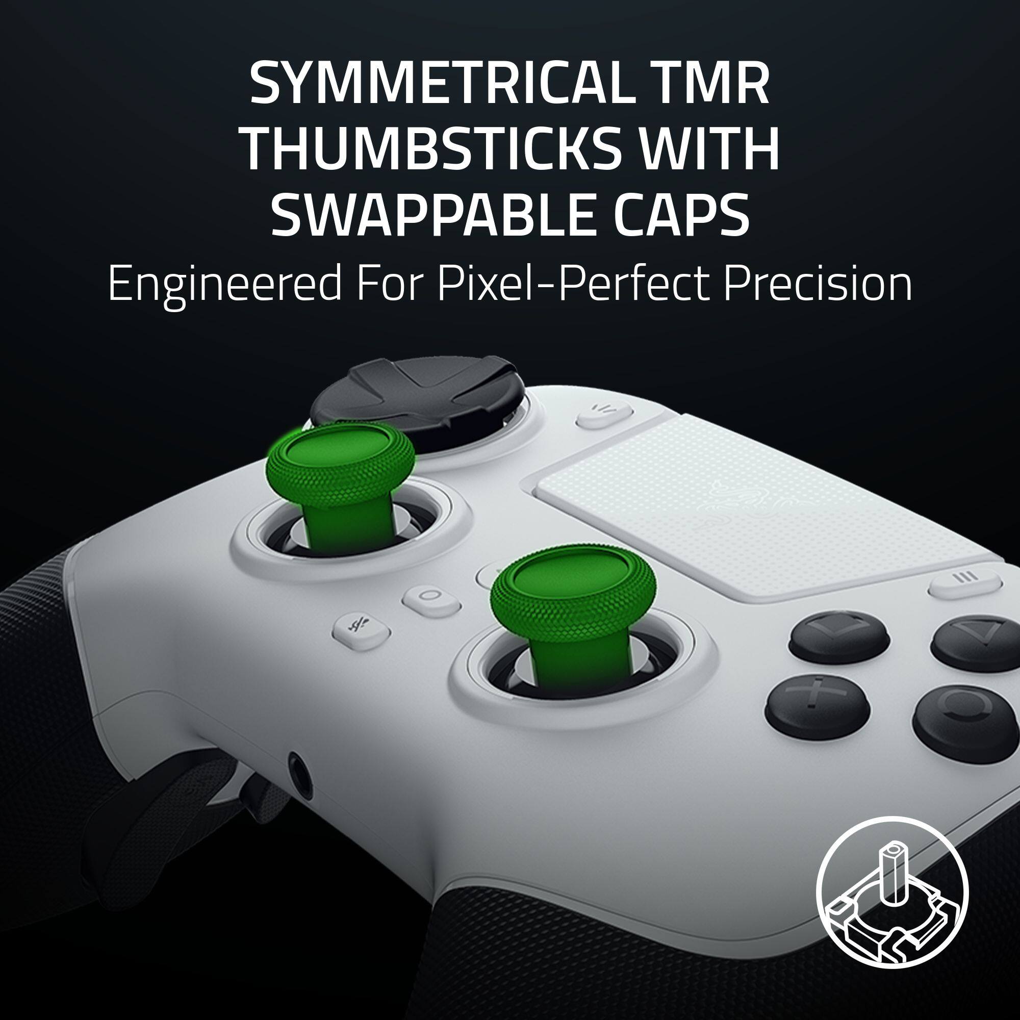 SYMMETRICAL TMR THUMBSTICKS WITH SWAPPABLE CAPS  
Engineered For Pixel-Perfect Precision