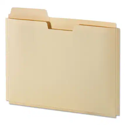 Front. Tops Business Forms - File Folder Pocket, 0.75" Expansion, Letter Size, Manila, 10/pack.