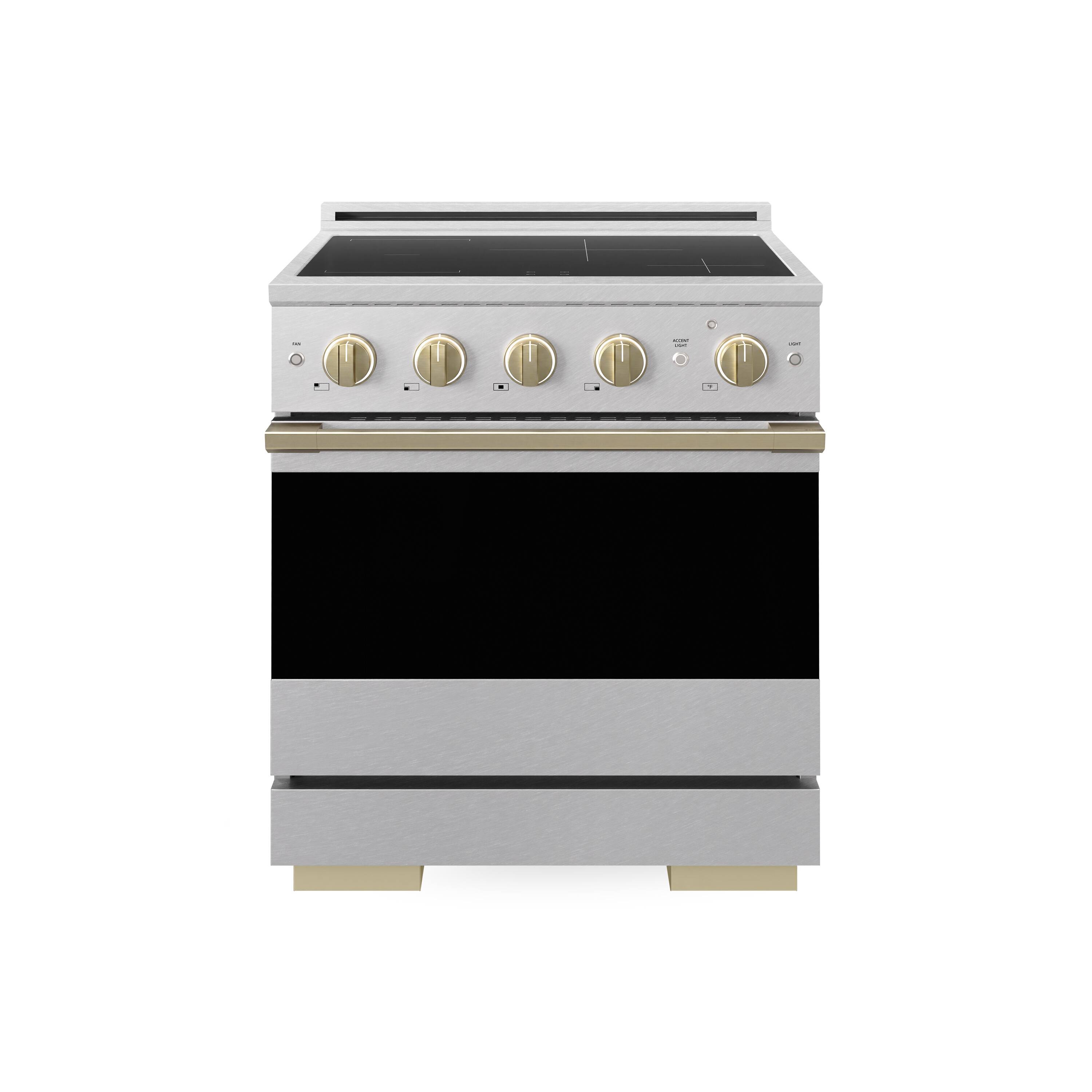 ZLINE Autograph 30 in. 4.2 cu. ft. Marino Freestanding Induction Range ...