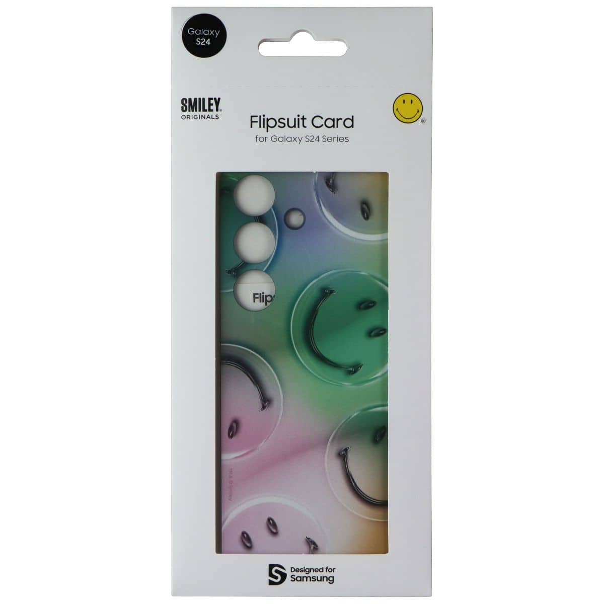 Samsung - Interactive Flipsuit Card for Galaxy S24 - Smiley Bubble / Green - Multicolor