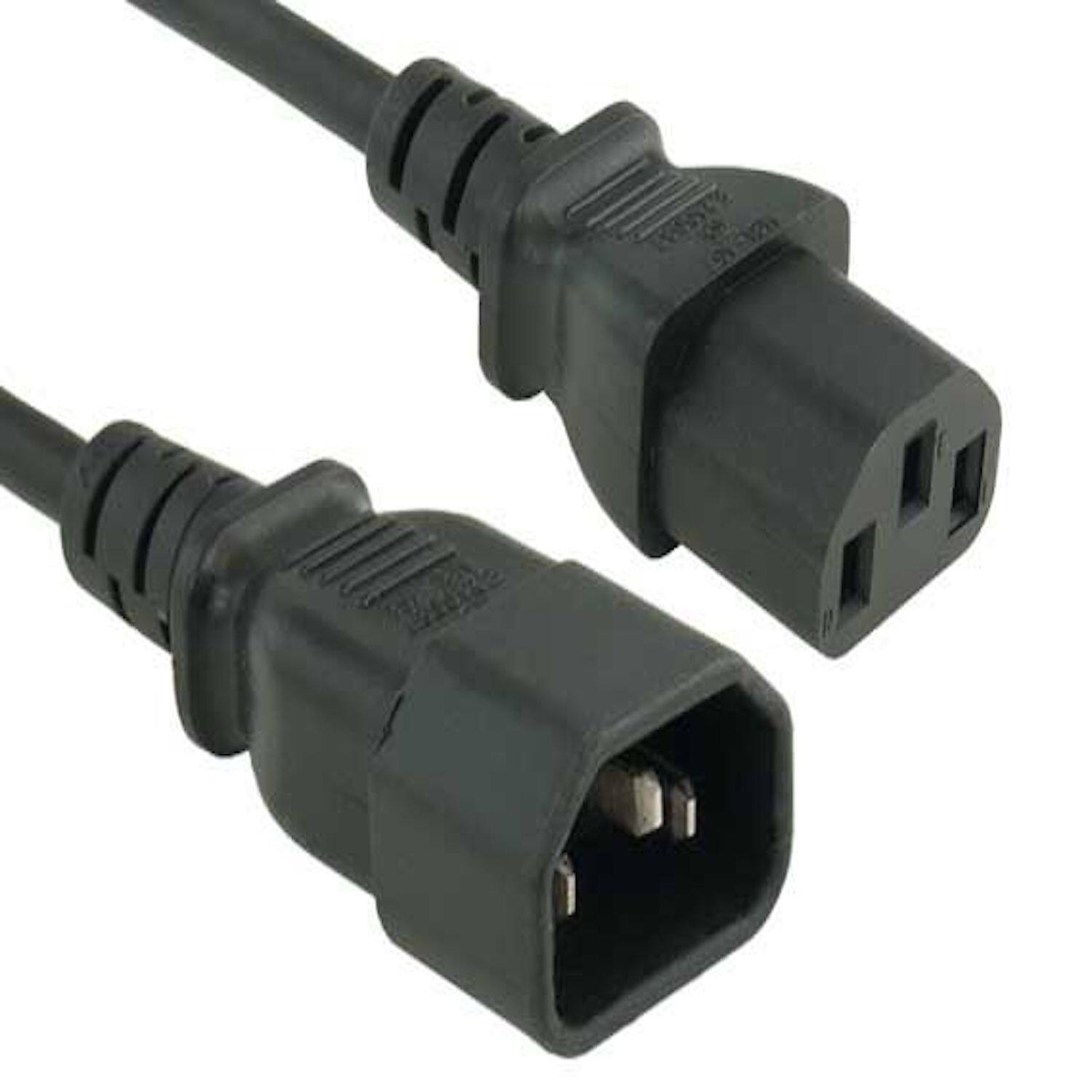 Angle. Sanoxy - SANOXY Cables and Adapters; 5ft Computer Power Extension Cord (IEC320 C13 to IEC320 C14) - Black.