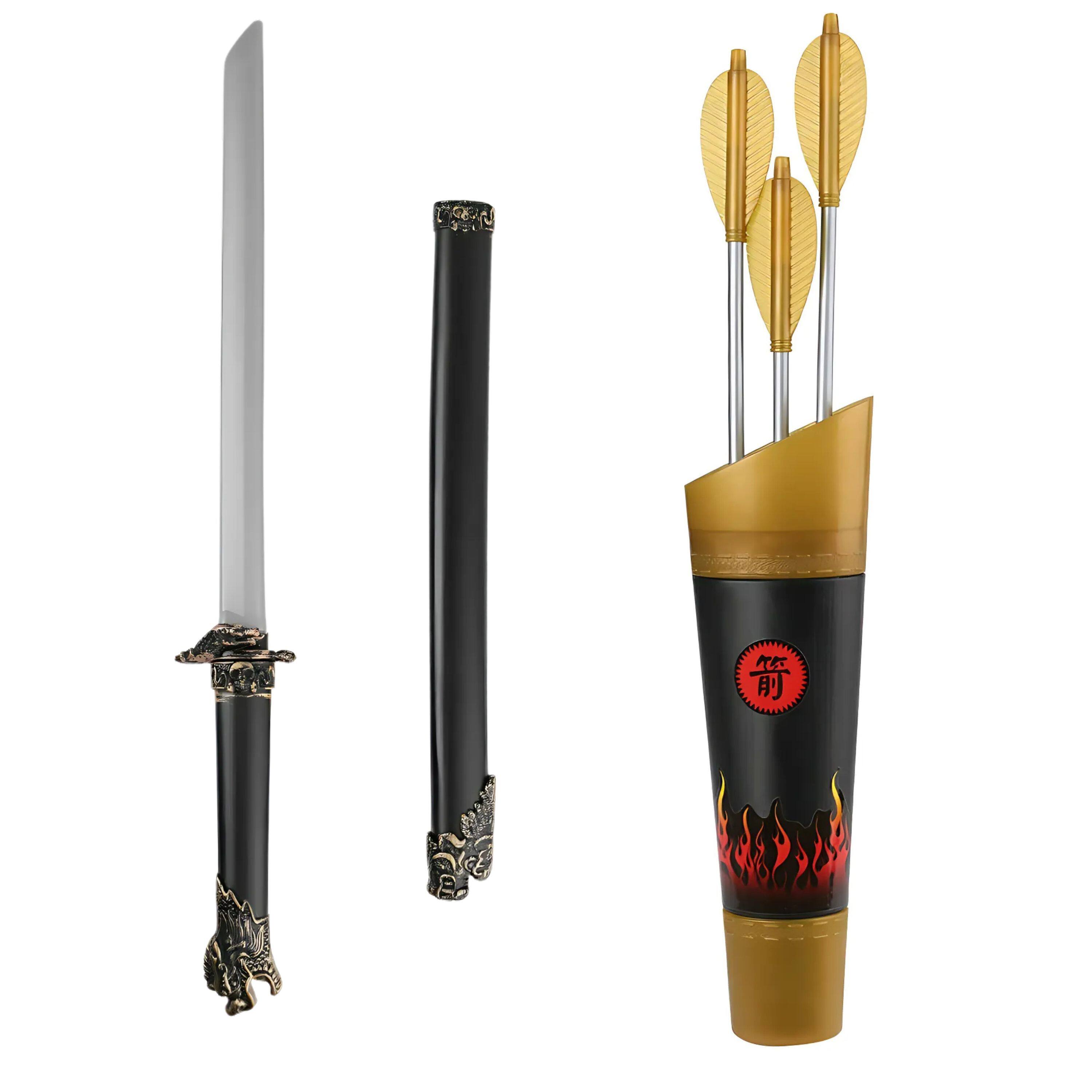 Alt View 3. Kitcheniva - Kids Ninja Weapons Pretend Play Bow And Arrow Archery Toy Set - Multicolor.