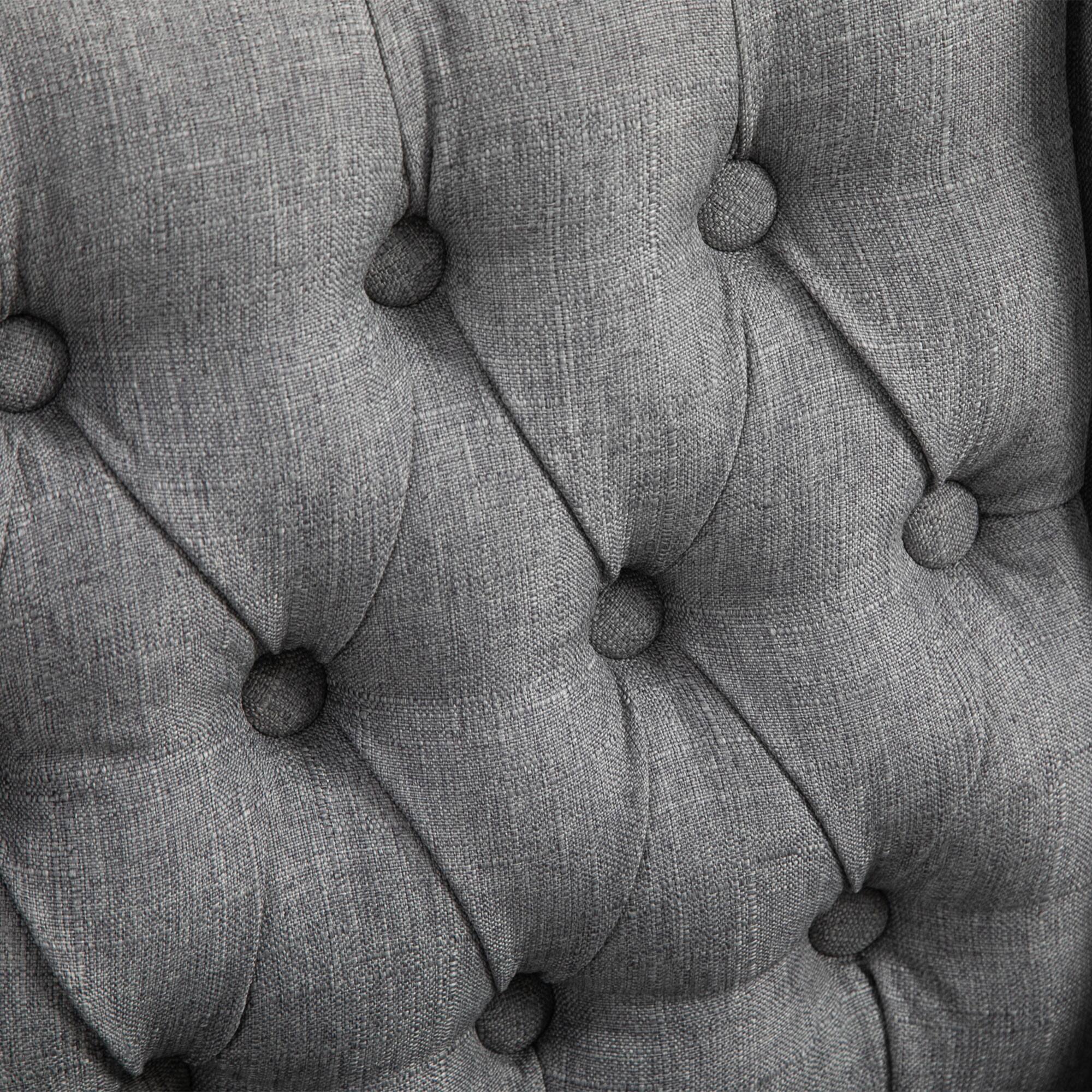 Alt View 8. Homcom - 26.25" Counter Height Bar Stools, Tufted Wingback Armless Upholstered Dining Chair with Rubber Wood Legs, Set of 2 - gray.