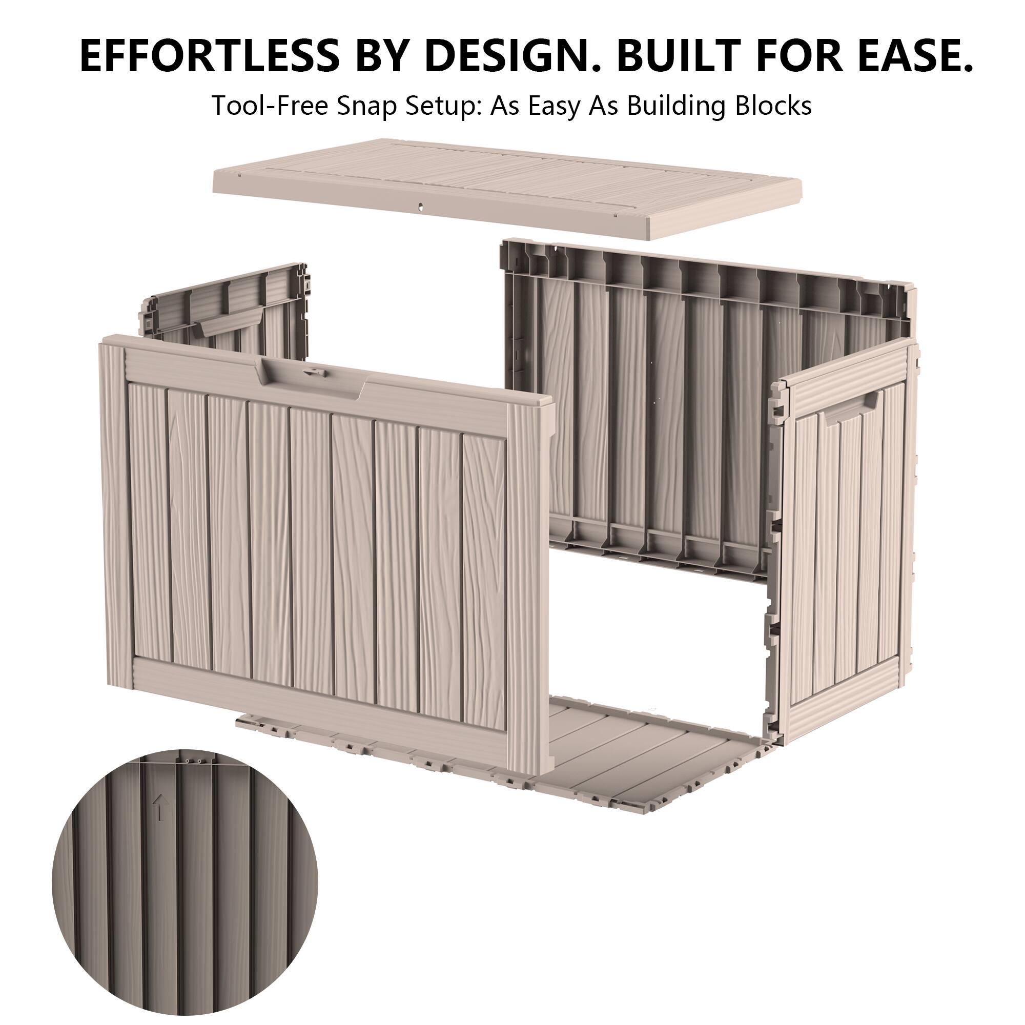 EFFORTLESS BY DESIGN. BUILT FOR EASE.  
Tool-Free Snap Setup: As Easy As Building Blocks