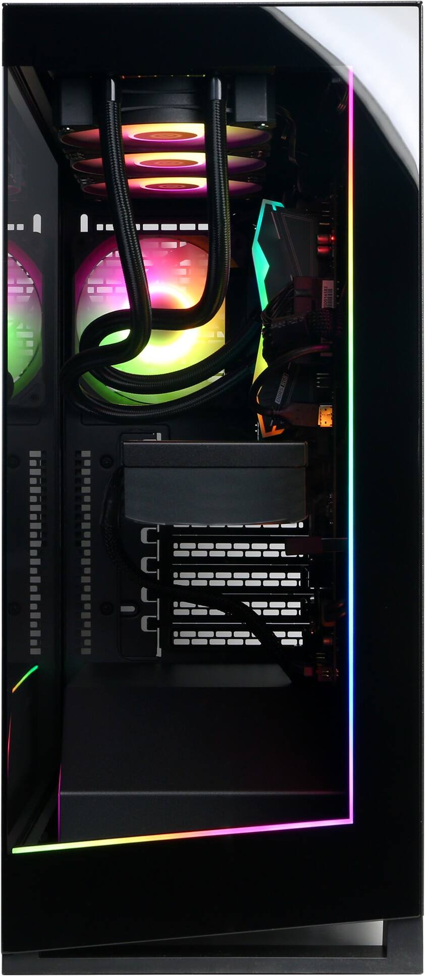 Angle. CyberPowerPC - Gaming Desktop - AMD Ryzen 9 9950X - NVIDIA GeForce RTX 5070 Ti 16GB - 64GB DDR5 - 4TB PCIe 4.0 SSD - Black.