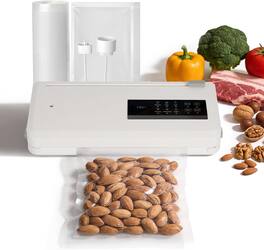 HBN - Vacuum Sealer CP-UFK-2042 – Automatic Food Sealer, Dry & Moist Modes, Compact, Efficient, and Leak-Proof - White and Black