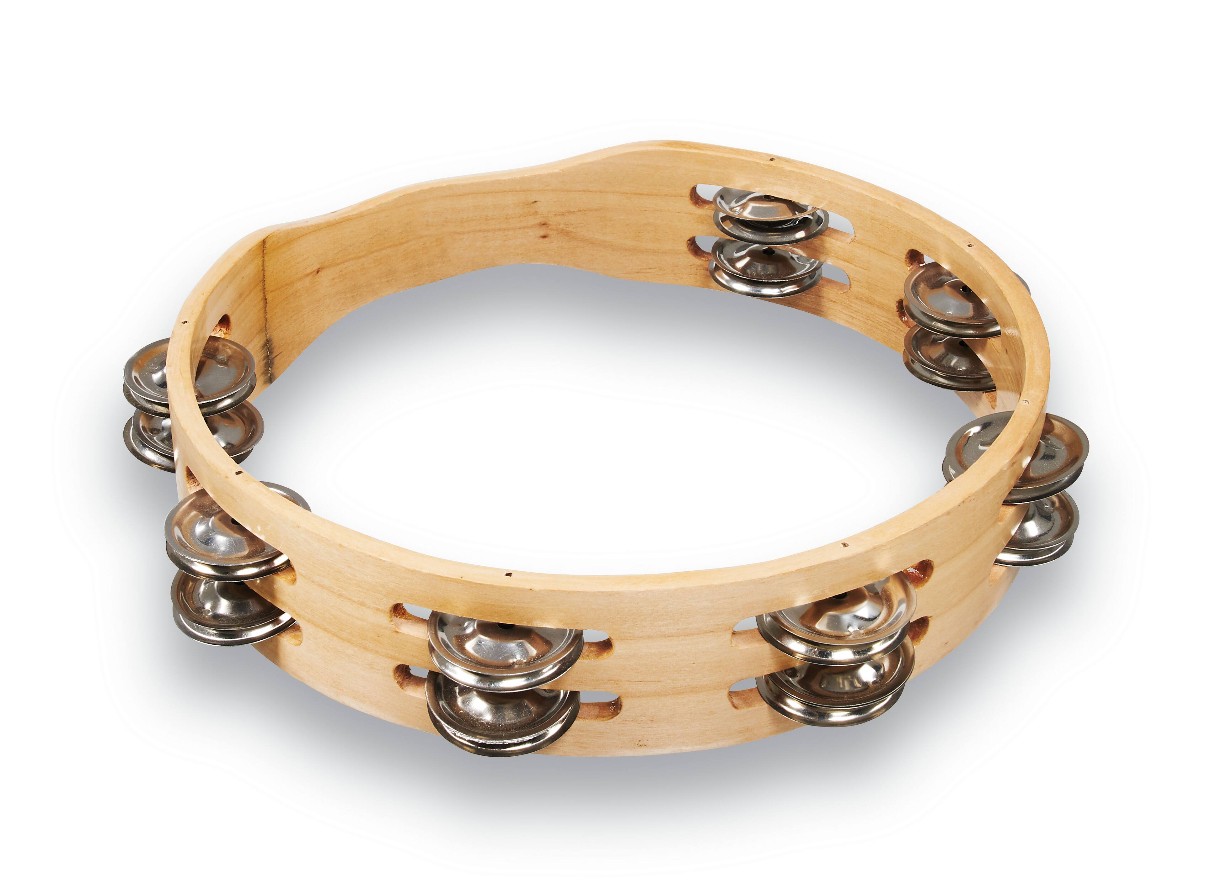 Angle. Latin Percussion - CP Double Row Tambourine Steel, 10".