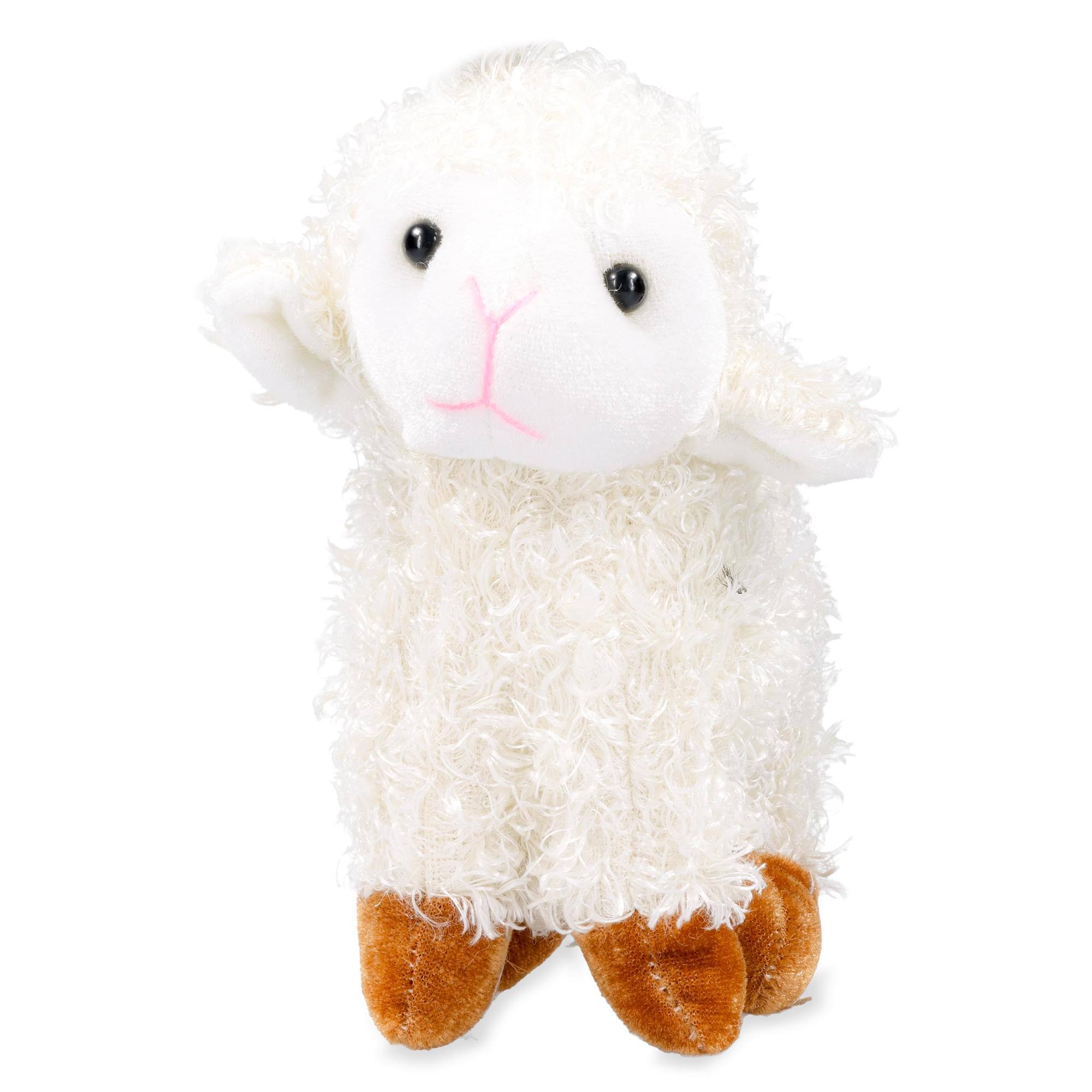 Alt View 10. Hunson - Farm Animals 6 Inch Plush | Sheep - White.