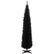 Front. Homcom - Artificial Pencil Christmas Tree, Slim Xmas Tree with 618 Realistic Branch Tips and Plastic Stand - black.