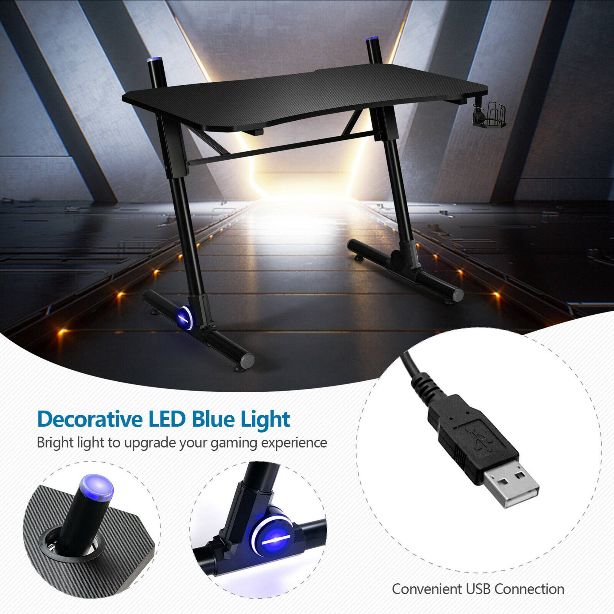 Decorative LED Blue Light  
Bright light to upgrade your gaming experience  

Convenient USB Connection