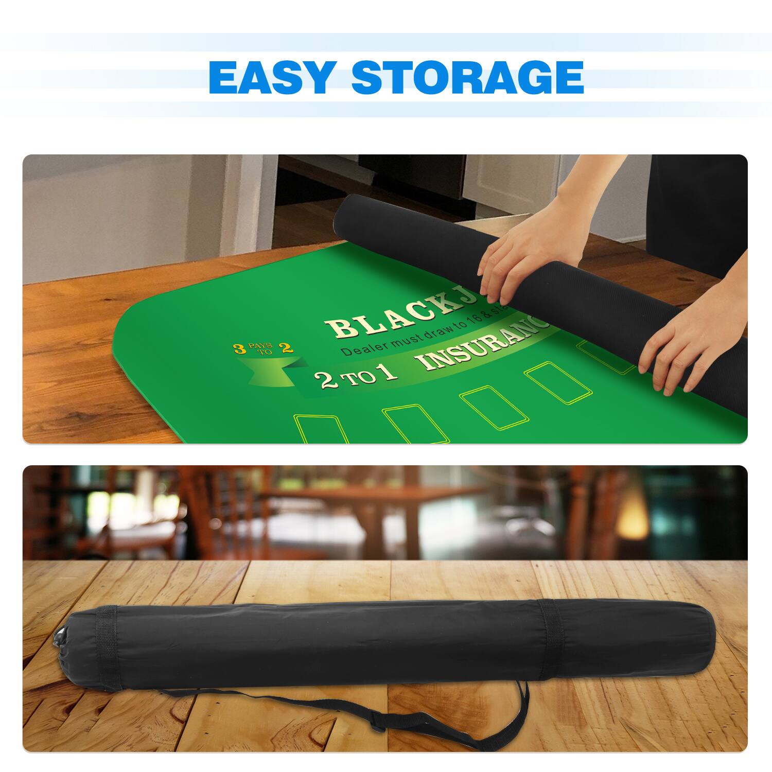 EASY STORAGE BLACKJACK Dealer to 2 TO 1 INSURANCE 2 TO 16 must draw to 16