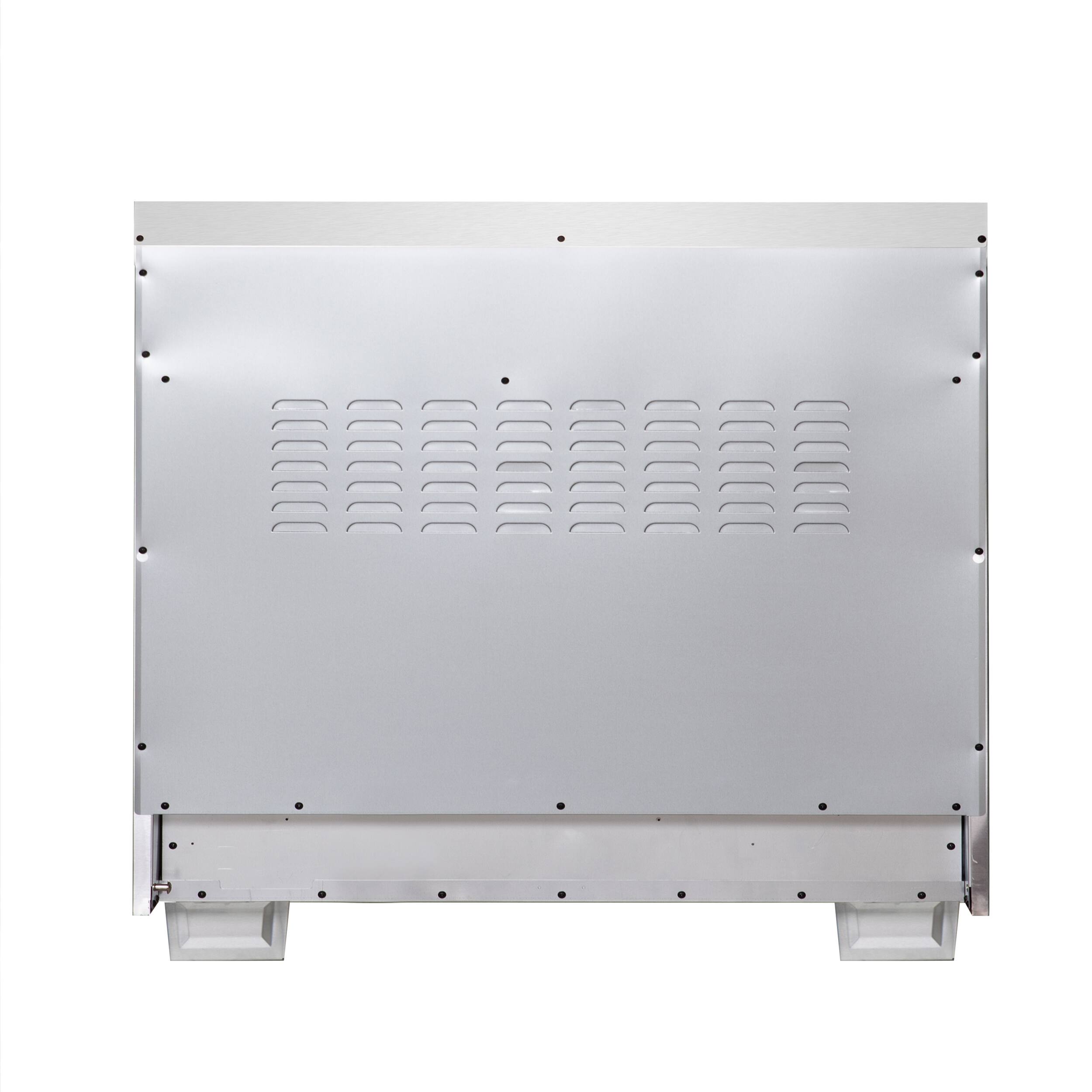 Back. Forno Appliances - Maximus 5.36 Cu. Ft. Freestanding Electric Induction Range with Air Fryer - Stainless Steel.