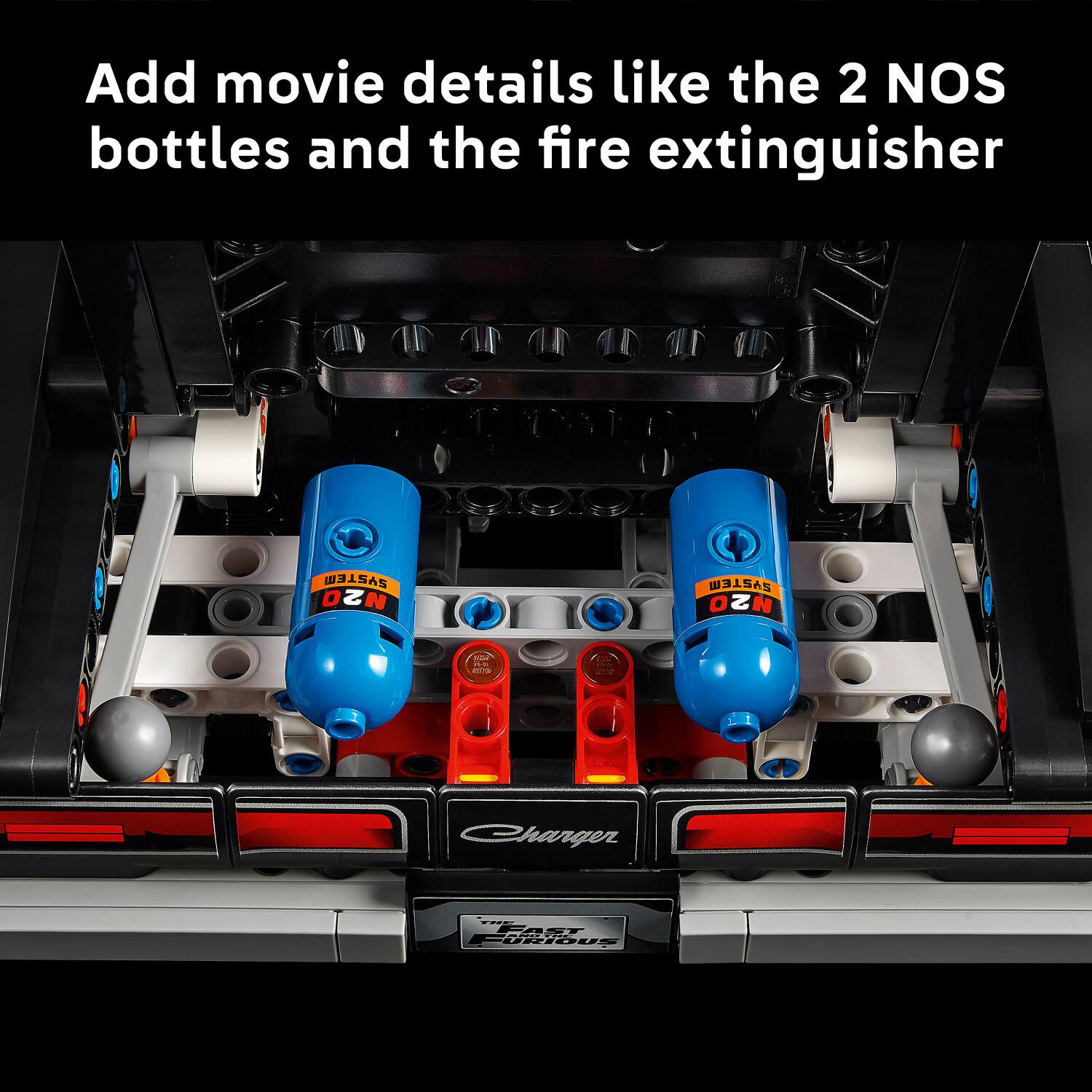Add movie details like the 2 NOS bottles and the fire extinguisher
