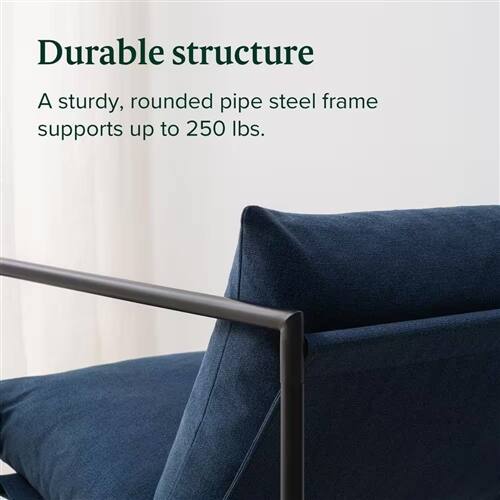 Durable structure

A sturdy, rounded pipe steel frame supports up to 250 lbs.
