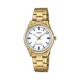 Casio - Women’s Analog Watch with Stainless Steel Bracelet White Dial - LTP-V005G-7AUDF - Gold