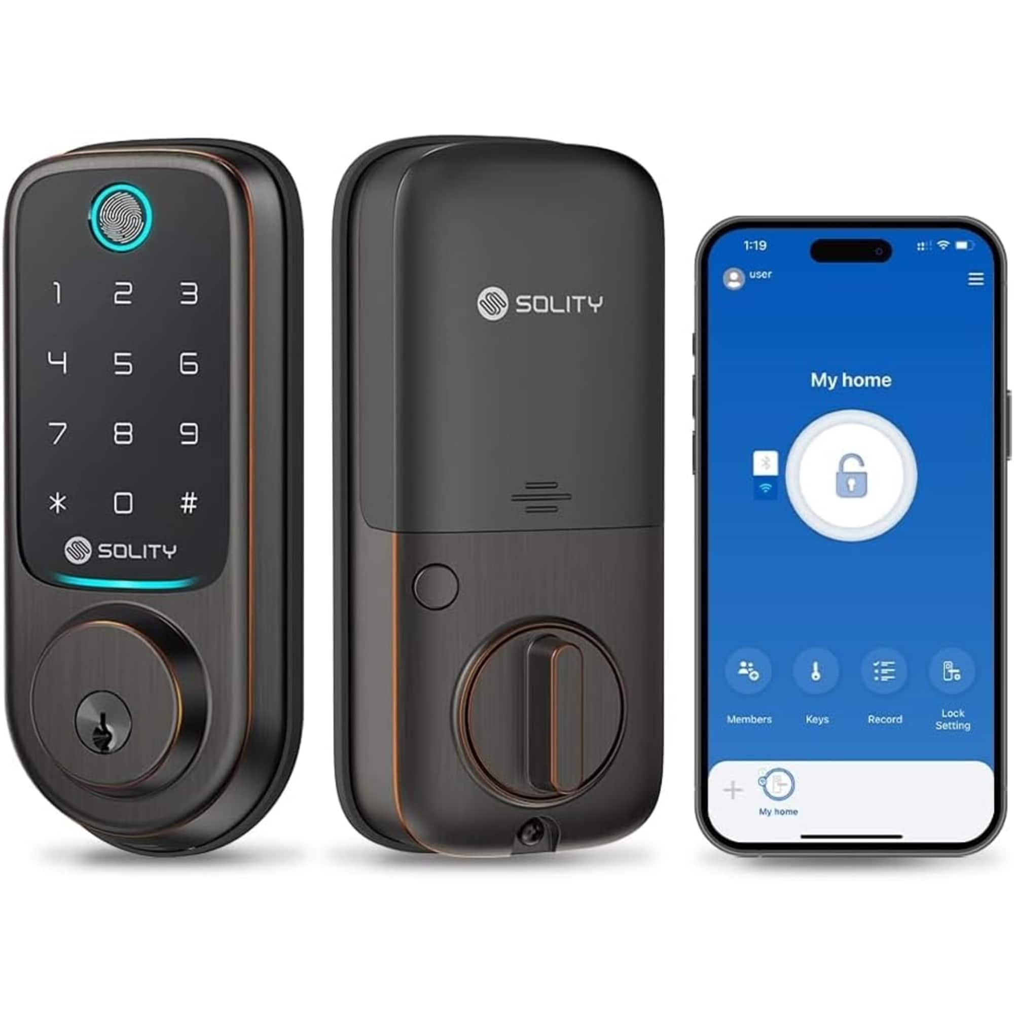 Solity - GT10BKBZ Oil-Rubbed Bronze Smart Lock