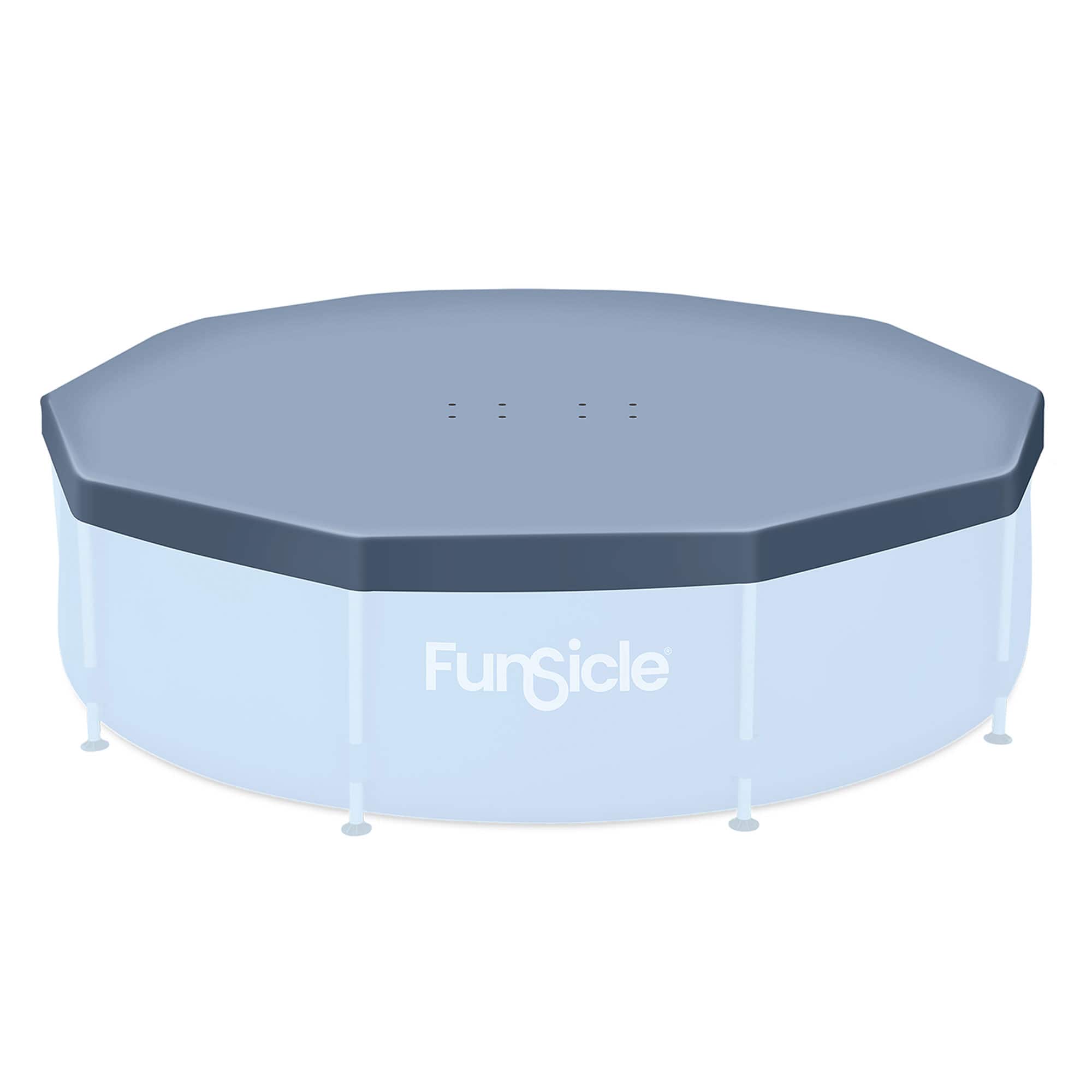 Funsicle - 10ft Round Above Ground Frame Pool Debris Cover, Accessory Only, Gray
