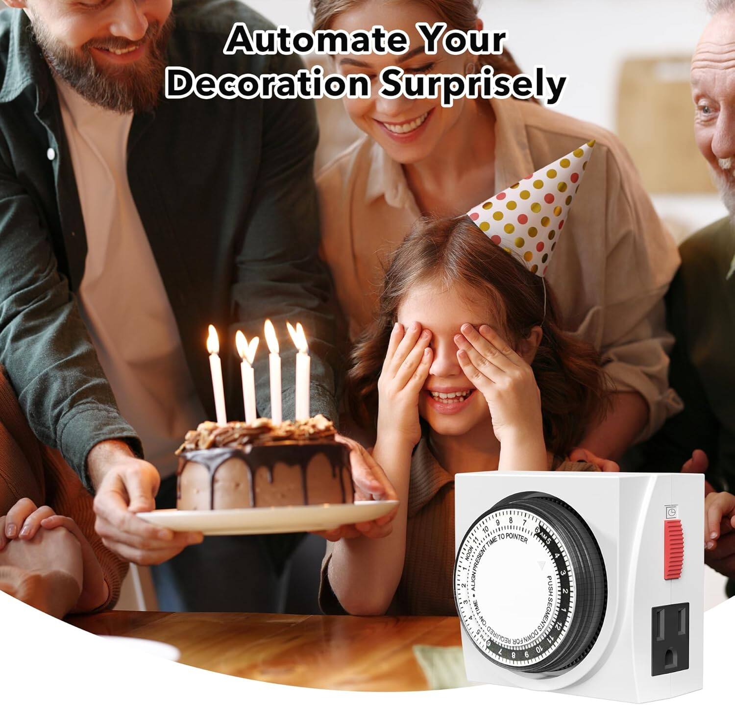 Automate Your Decoration Surprisingly

7 NO 5 A I  10 POINTER TIME NOON F N: ALARM PRESENT PUSH 3 to ONTIME TIME SEGMENTS 1 12 I Chen96 A11117 C11 9G 11 E 0 a E C