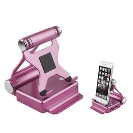 Kitcheniva - Multi Functional Podium Style Stand With Power Bank For iPad iPhone And Smart Gadgets - Pink