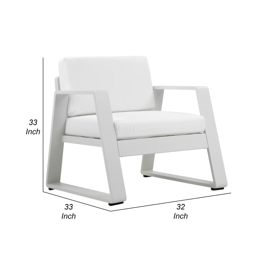 Cushion Inner Material Manhattan Lane Xia 32 Inch Armchair, Aluminum Frame, Fade Resistant ...