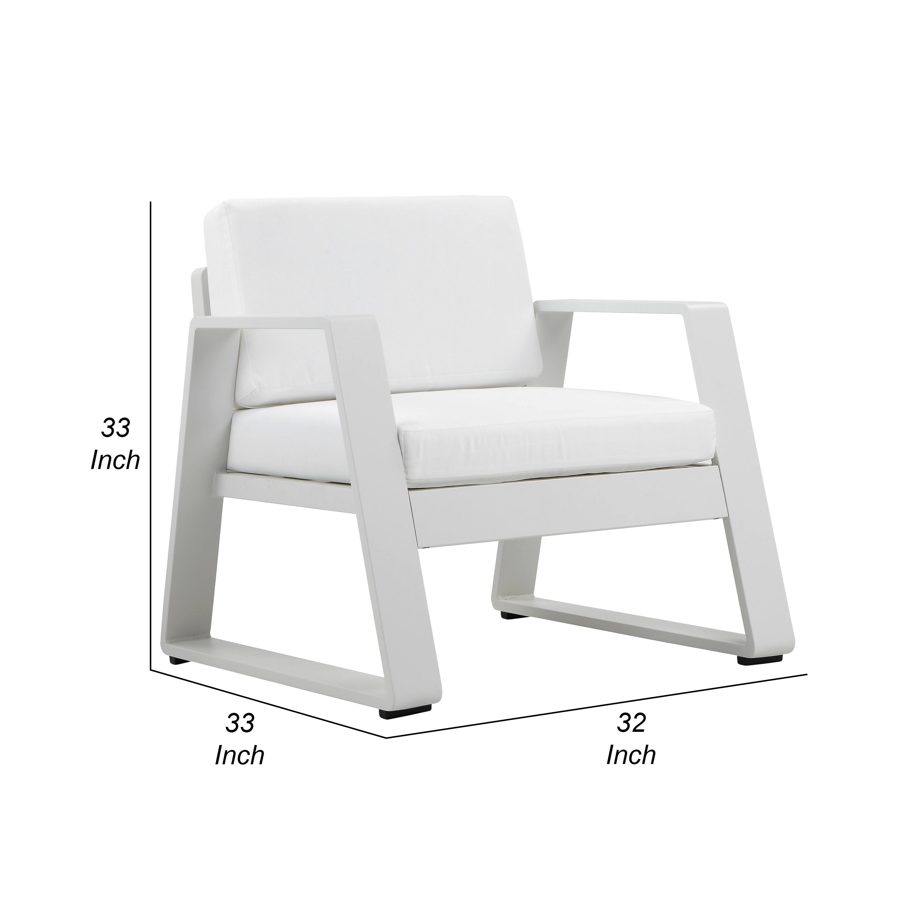 Manhattan Lane Xia 32 Inch Armchair, Aluminum Frame, Fade Resistant ...