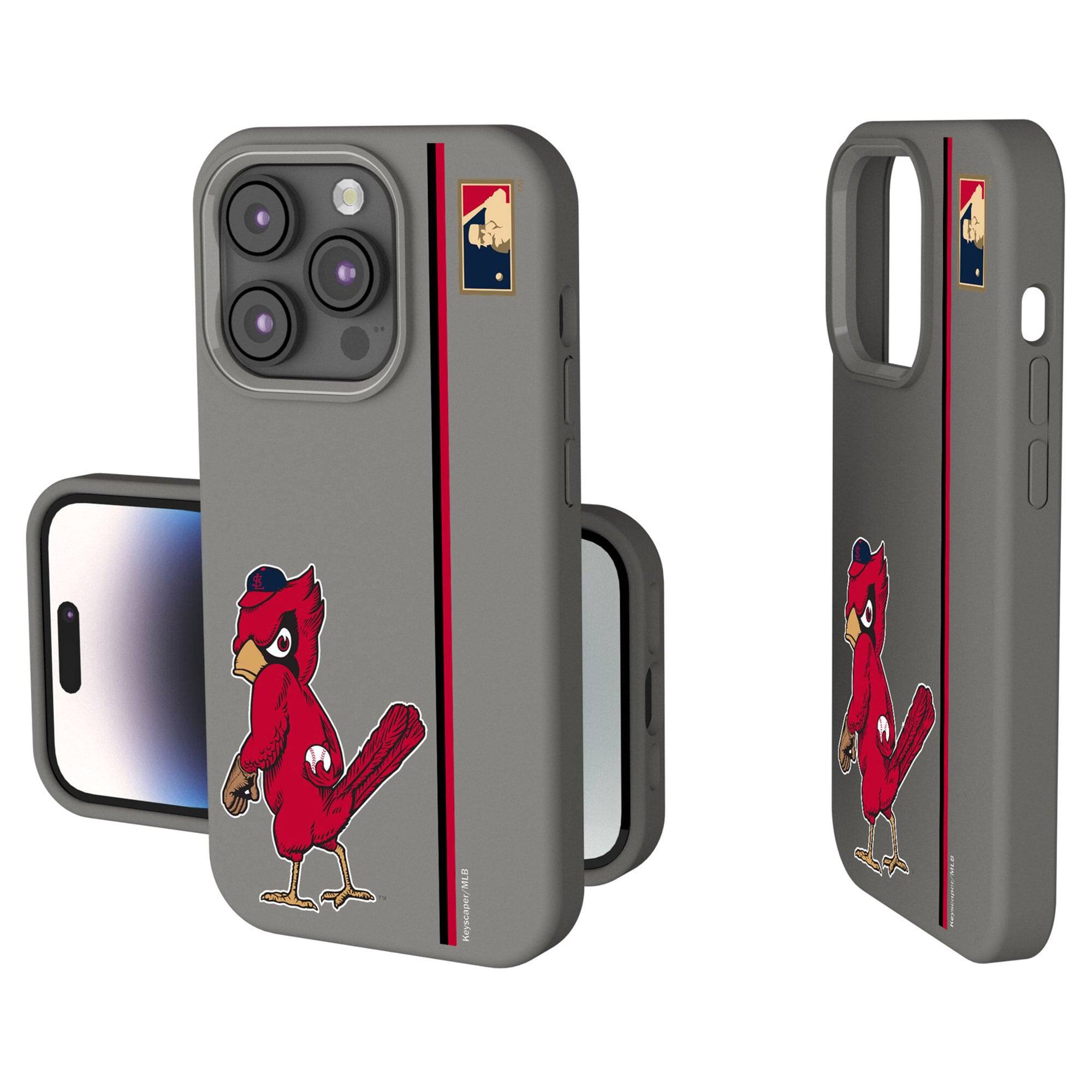 Front. Keyscaper - 1950 Logo iPhone Soft Touch Case - 14 Pro Max - Gray.