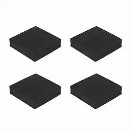 Unique Bargains - Single Sided Speaker Isolation Pads 80x80x20mm Square EVA Acoustic Foam Anti-Vibration Feet for Speaker Subwoofer, 4pcs - Black