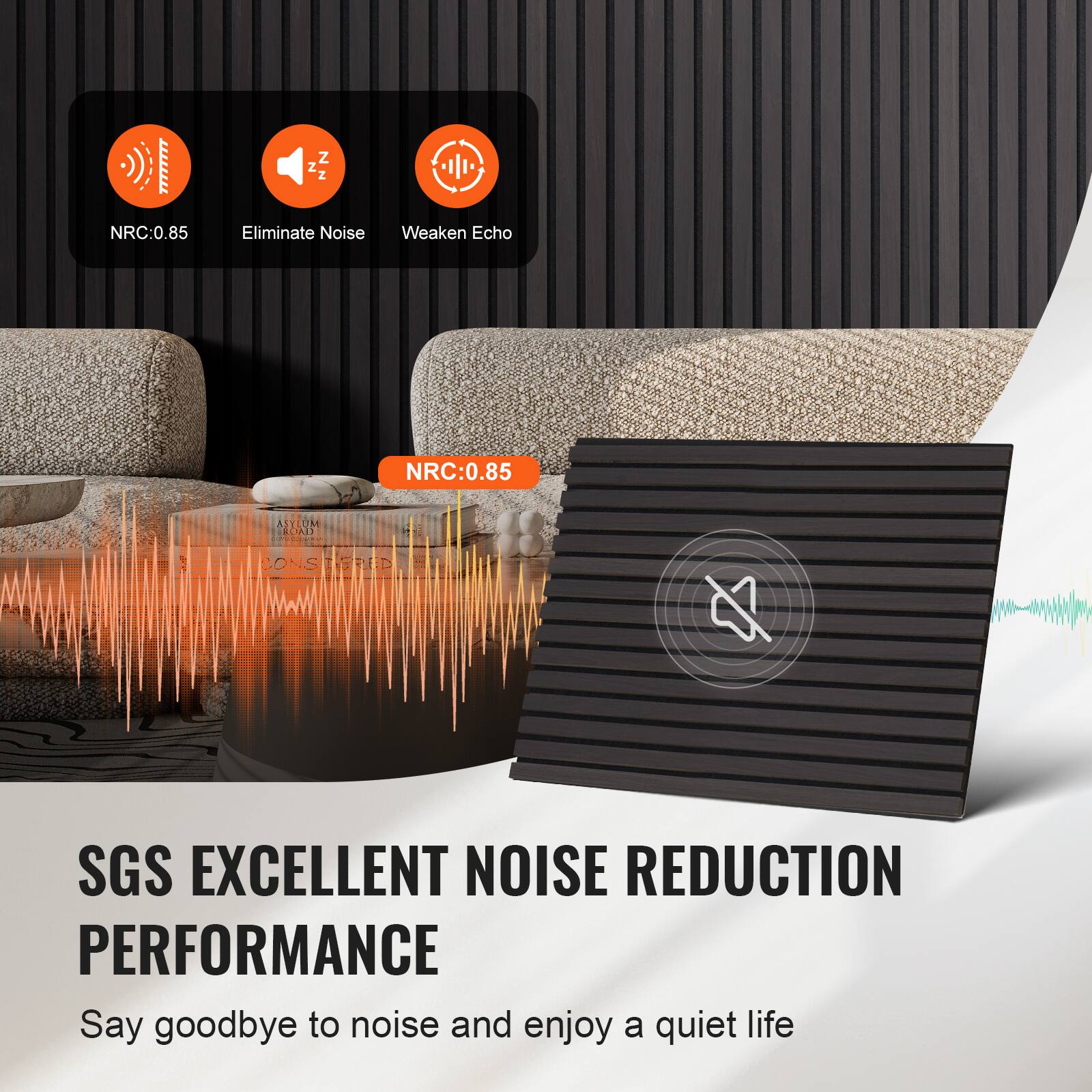 NRC: 0.85  
Eliminate Noise  
Weaken Echo  

NRC: 0.85  

ASTIUM TAN CONS TSTID  

SGS EXCELLENT NOISE REDUCTION PERFORMANCE  

Say goodbye to noise and enjoy a quiet life