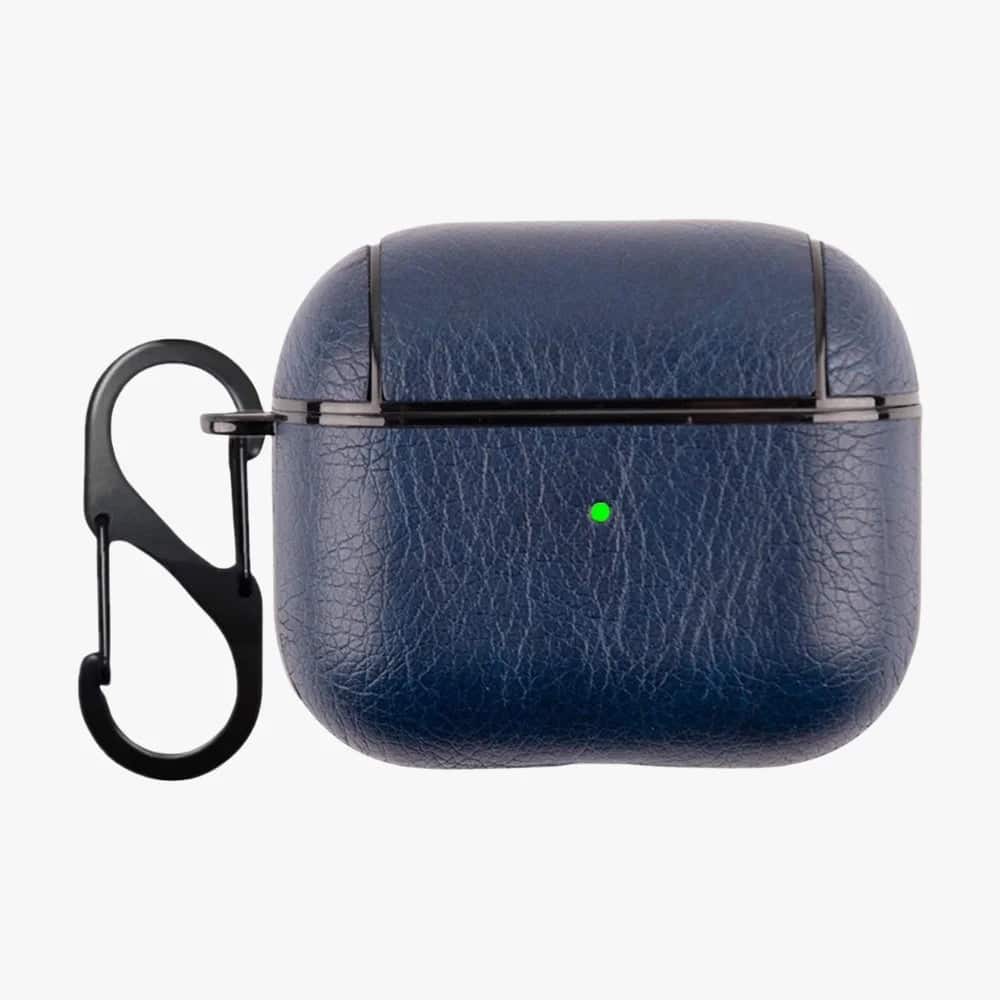 Entronix - Luxury Leather Case for AirPods 4th Generation - Stylish and Durable Protection - Navy
