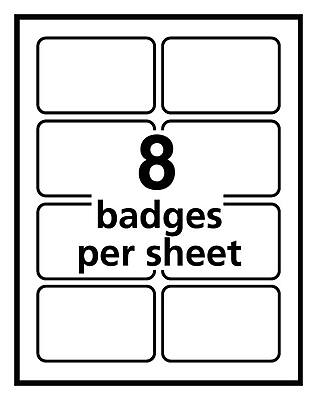 8 badges per sheet