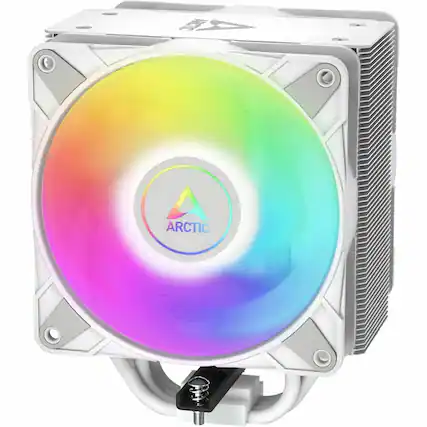 Front. Arctic - Freezer 36 A-RGB (White) Multi Compatible Tower CPU Cooler with A-RGB - White.