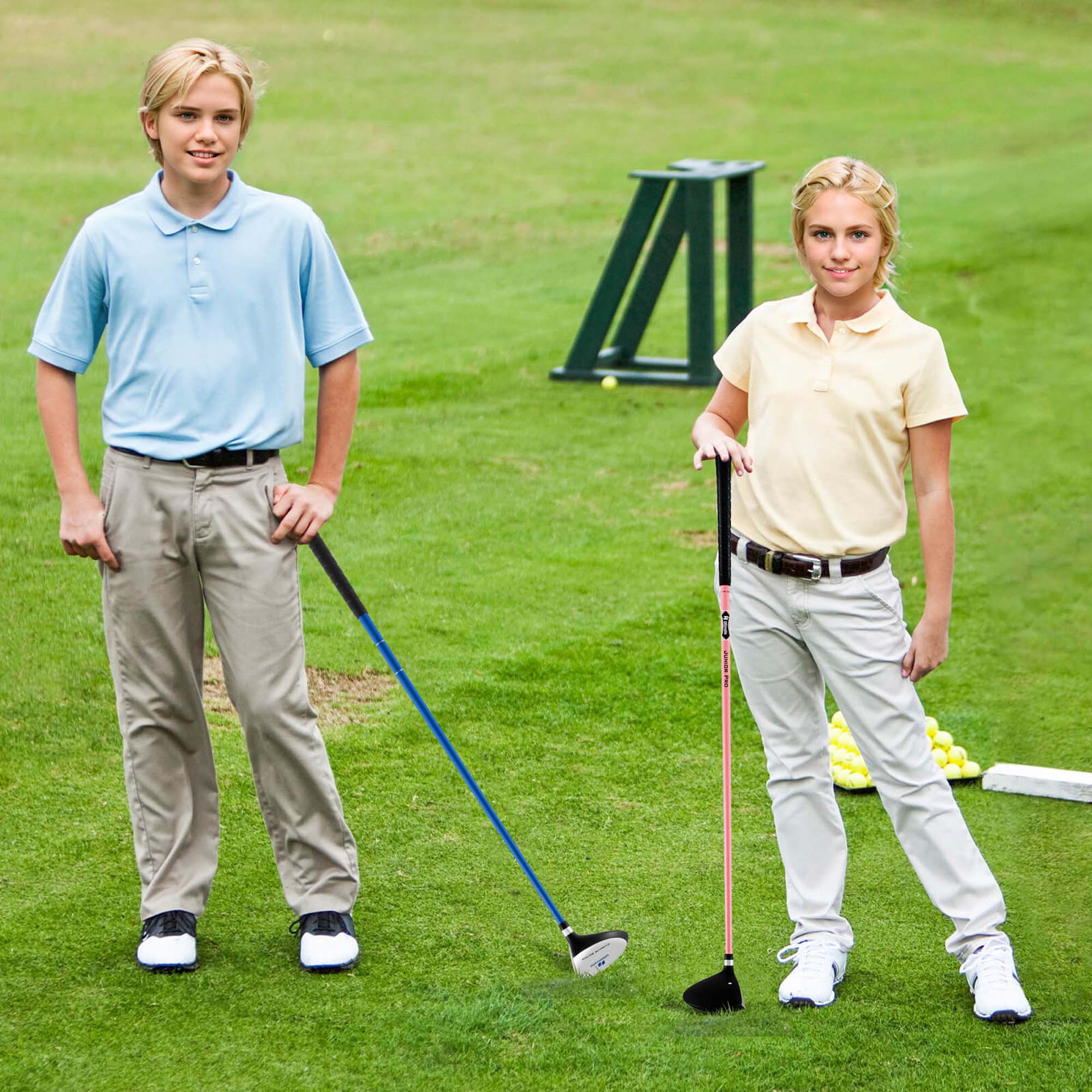 Alt View 3. Costway - Costway 165CC Junior #3 Fairway Wood for Kids with Fiberglass Shaft and Headcover Blue - Blue.