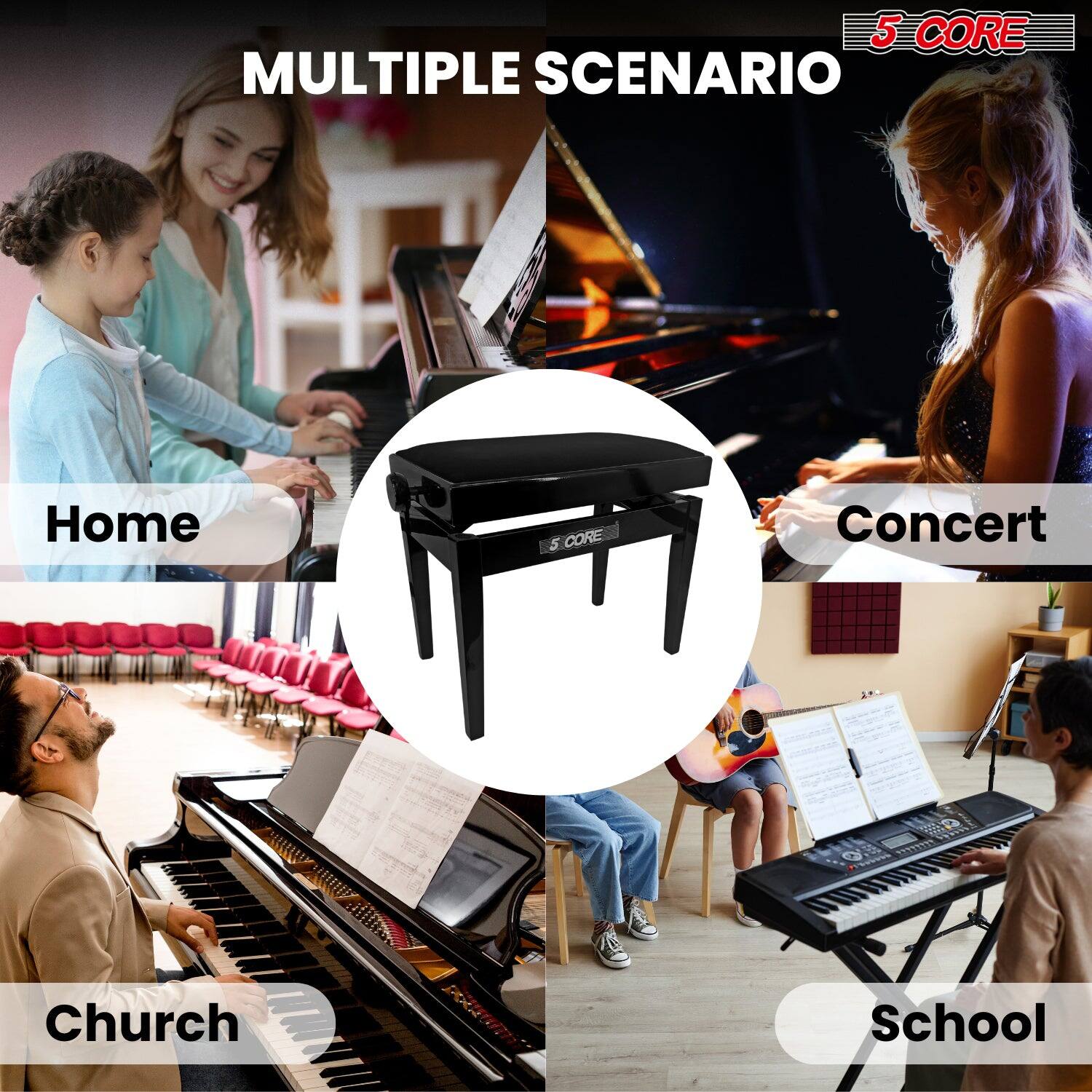 5 CORE MULTIPLE SCENARIO Home Concert Church School