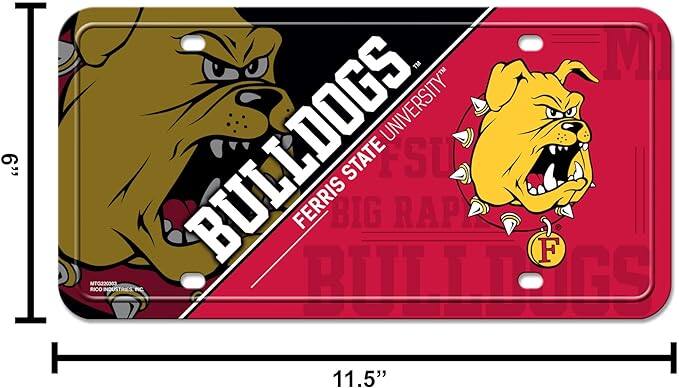 6" | TM UNIVERSITY BULLDOGS FERRIS STATE UNIVERSITY BIG RAPID MICHIGAN RICO INDUSTRIES NC BITL DGS 11.5"