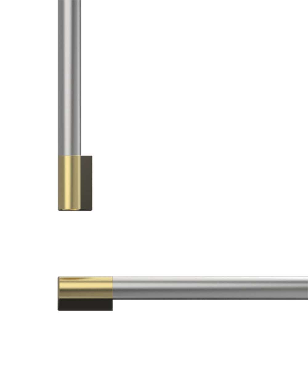 Fisher & Paykel - Pro Round Flush Handle for Integrated Column Refrigerator or Freezer, All widths - Brass - Front_Zoom