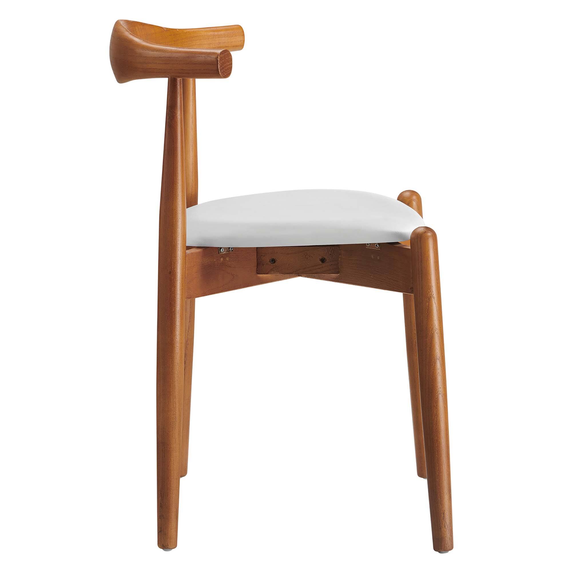 Alt View 2. Modway - Stalwart Dining Side Chair by Modway - Dark Walnut White.