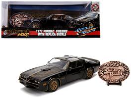 Jada - 1977 Pontiac Firebird Trans Am with Replica Buckle Smokey and the Bandit Movie Hollywood Rides Series 1:24 - Black