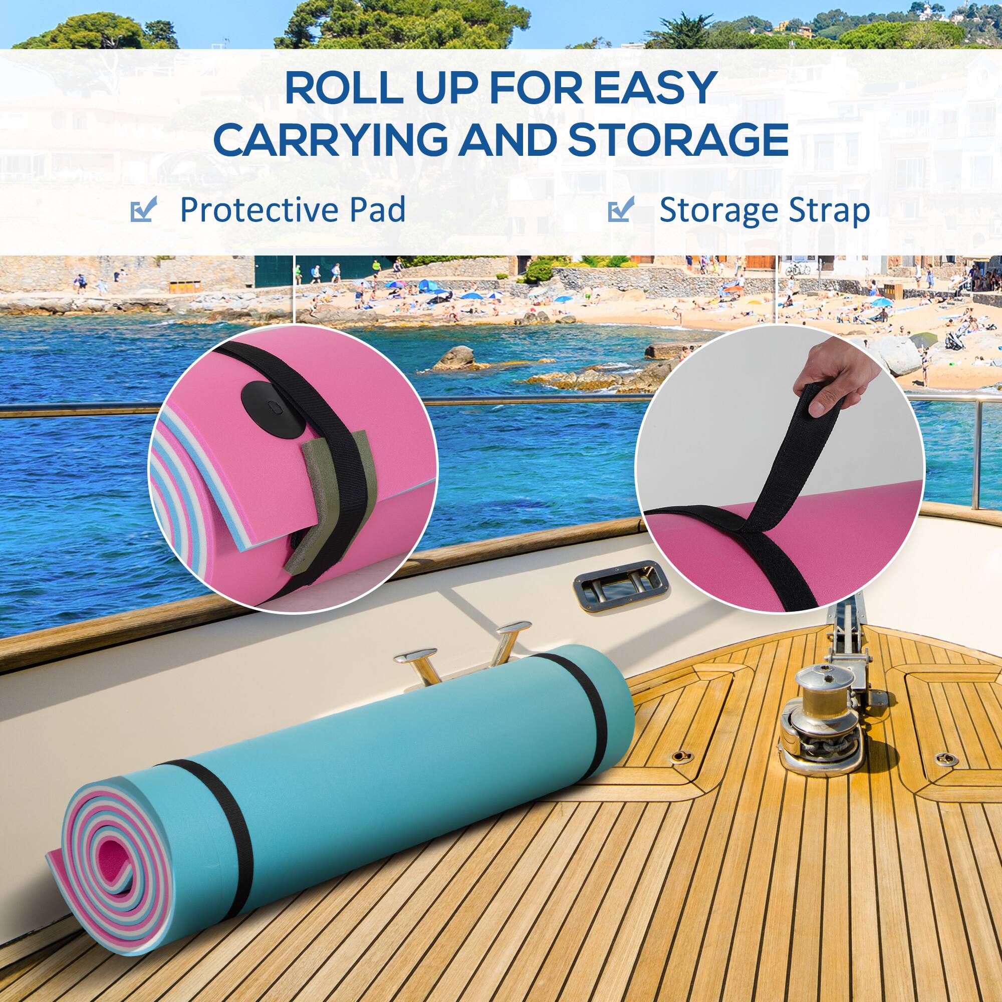 ROLL UP FOR EASY CARRYING AND STORAGE
Protective Pad
Storage Strap