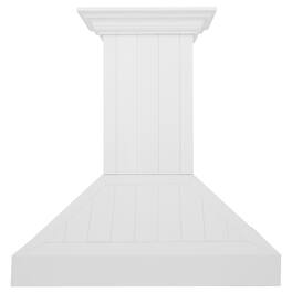 ZLINE - 36 inches - Convertible & Recirculating - Wall Range Hood - Shiplap Bright White Finish