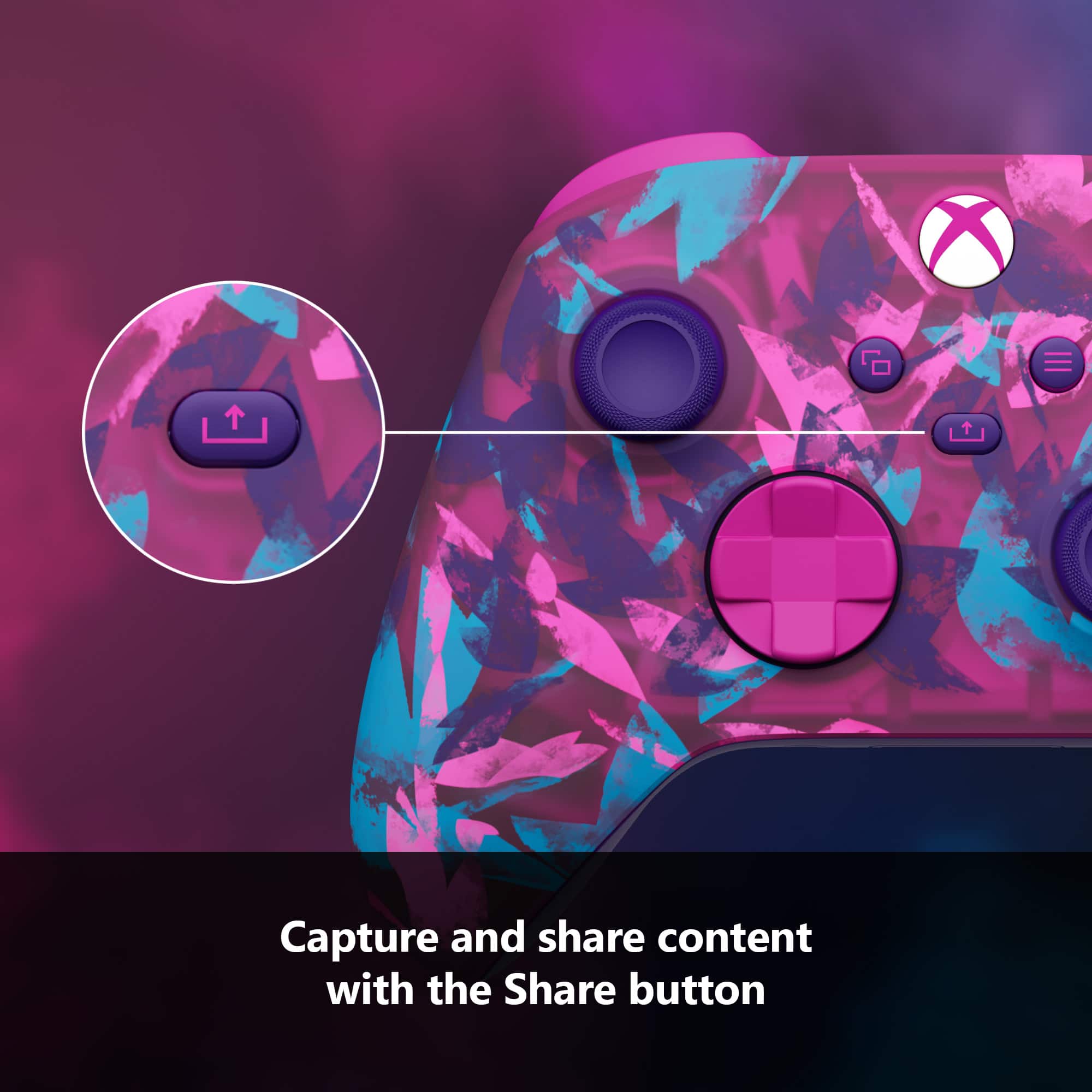Capture and share content with the Share button