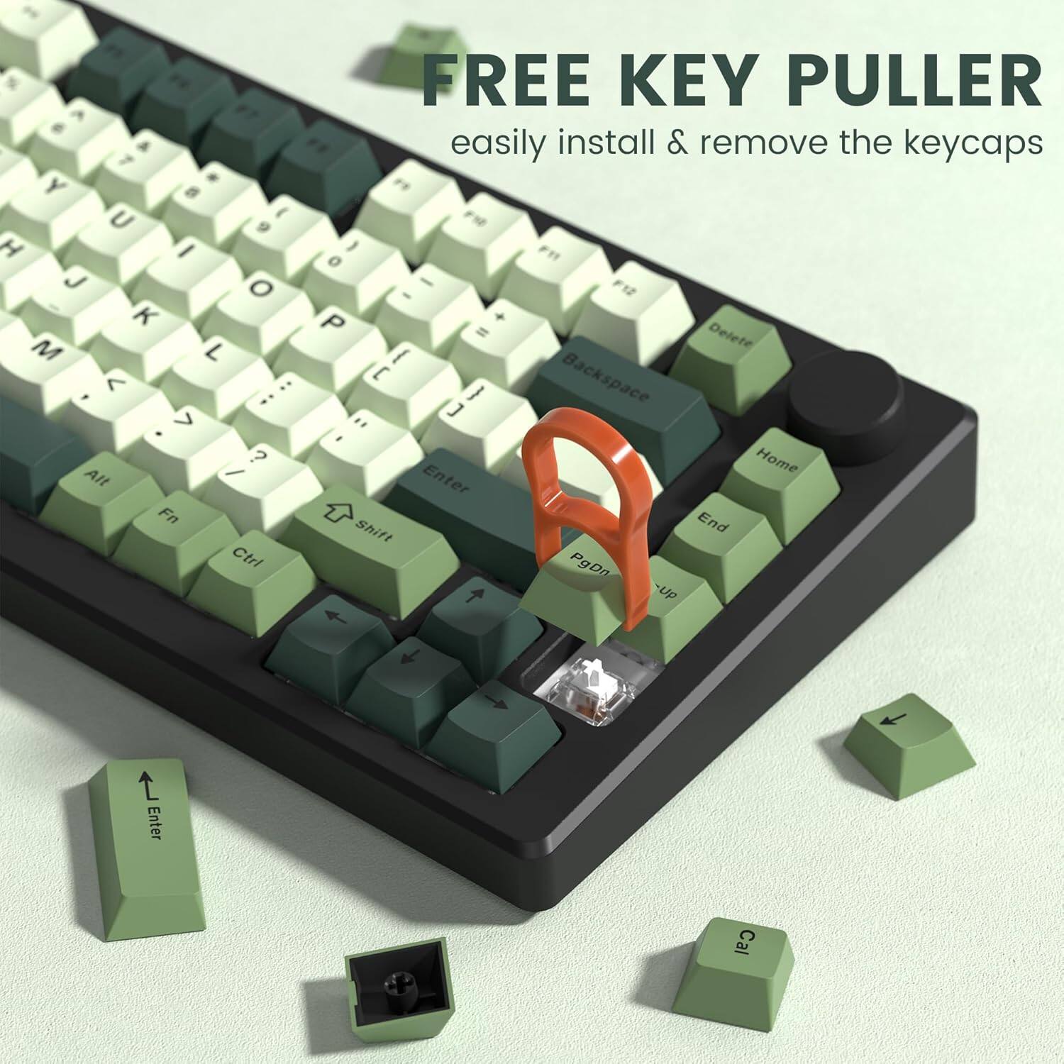 FREE KEY PULLER  
easily install & remove the keycaps