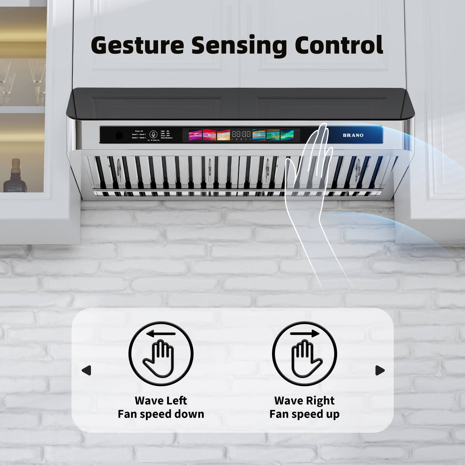 Gesture Sensing Control

Wave Left: Fan speed down

Wave Right: Fan speed up