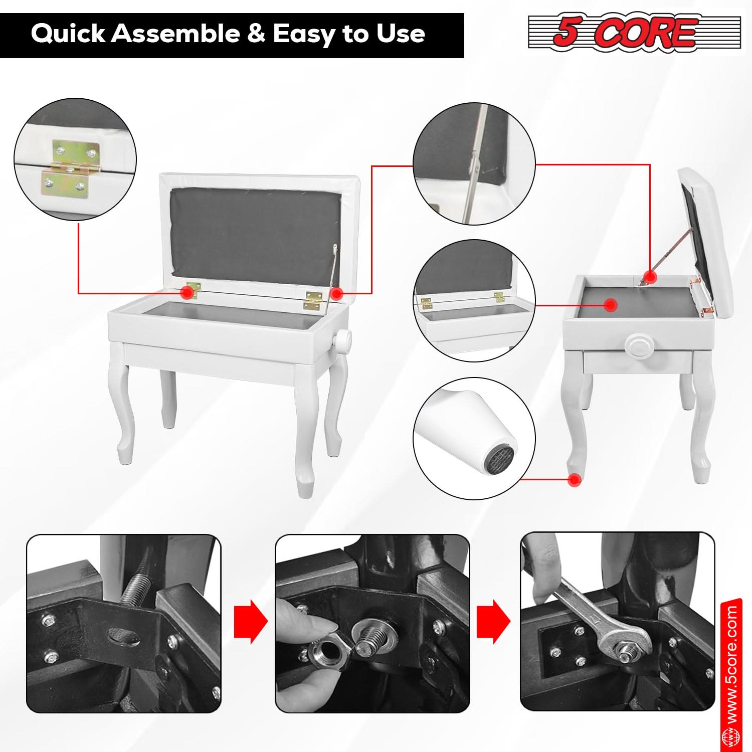 Quick Assemble & Easy to Use
5 CORE
www.5core.com